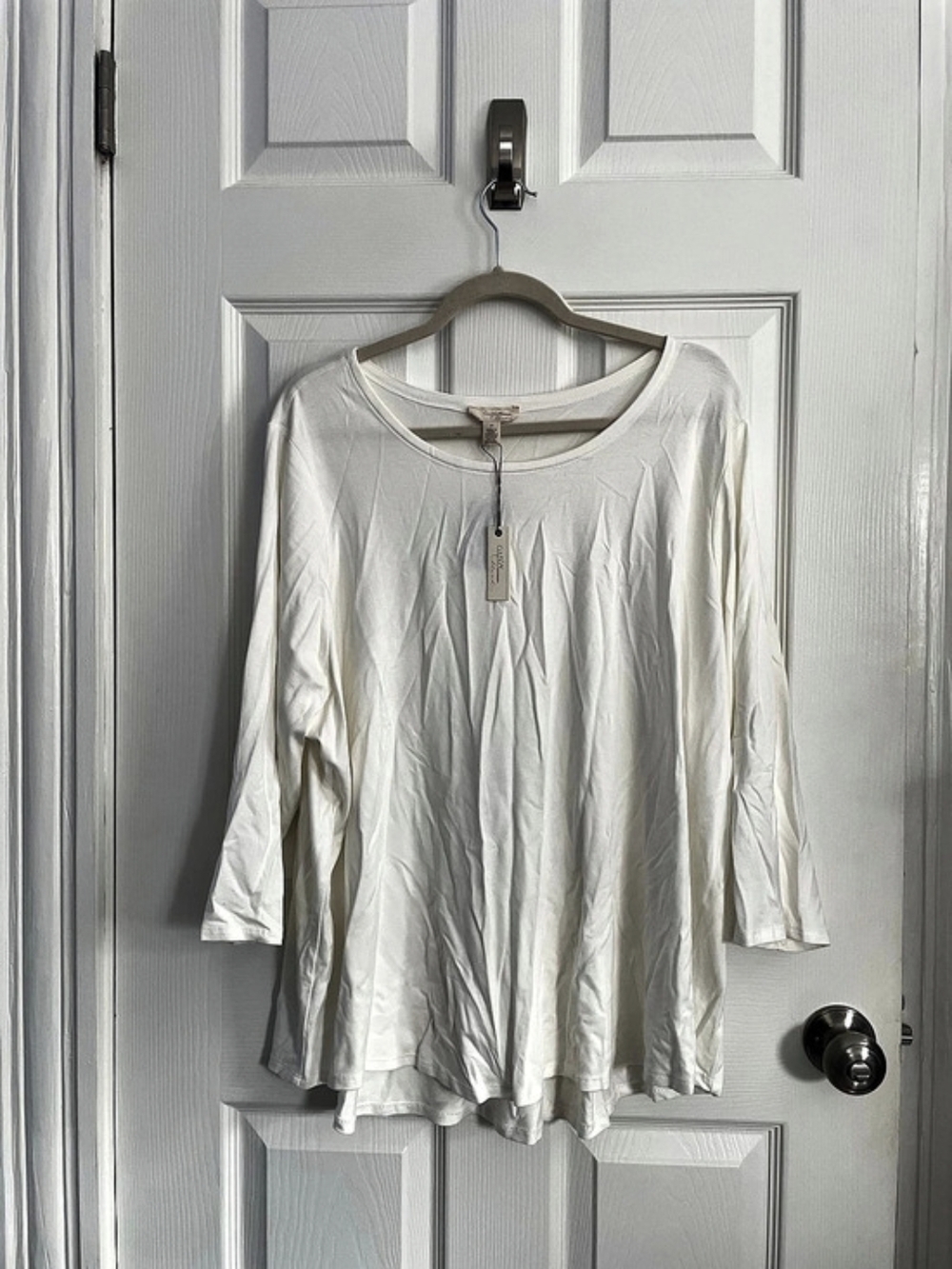 Cupio Long Sleeve Tunic in White Size 3X NWT